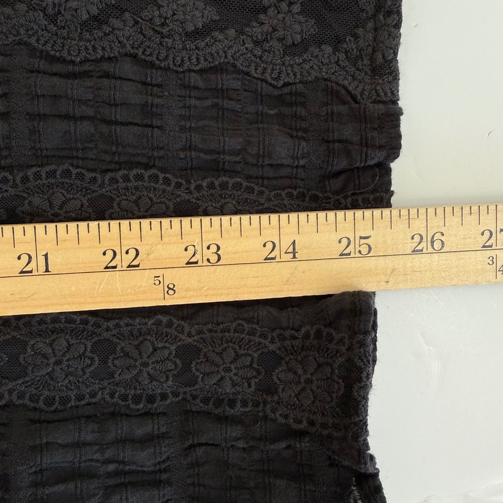 Baltic Born Zara Lace Top Black Size M Cotton Boho Feminine Coquette Blouse - Picture 13 of 13